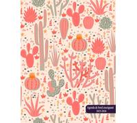 Agenda de bord enseignant 2025 2026: Planificateur enseignant A4. Cahier de bord pour professeur des écoles de août 2025 à Juillet 2026. Un carnet ... sur 2 pages. couverture à motif de cactus