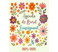 Agenda de Bord Enseignant 2025-2026: Planificateur et Organisateur Mensuel et Hebdomadaire de Cours pour Professeur de Français au Collège ou Lycée