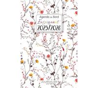 Agenda de Bord Enseignant 2025-2026: Planificateur Journalier de cours | 12 mois de Septembre 2025 à juillet 2026 | Organiseur Journalier 1 Jour 1 Page