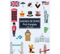 Agenda de Bord Enseignant 2025-2026 prof d'anglais: Planificateur Scolaire pour Les enseignants A4.