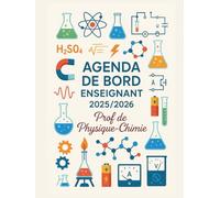 Agenda de Bord Enseignant 2025/2026 Prof de Physique Chimie: Cahier Relevé de Notes 18 Classes de 38 élèves | Carnet de Bord Professeur de Physique Chimie 2025 2026 | Organiseur de Cours, Semainier A4