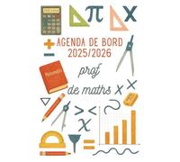 Agenda de Bord Enseignant 2025/2026 Professeur de Mathématiques: Cahier relevé de notes enseignant 15 doubles pages | Carnet de bord 2025-2026 prof de ... Planificateur de cours | Semainier, Format A4