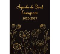 Agenda de bord Enseignant 2026/2027: Planificateur Scolaire pour Les enseignants, 1 Semaine sur 2 Pages, 1 mois sur 2 Pages, format A4