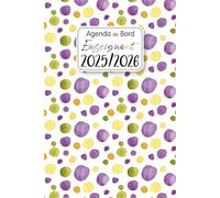 Agenda de Bord Professeur 2025-2026 A5: Planificateur de cours pour les enseignants | 12 mois d'août 2025 à juillet 2026 | Organiseur semainier et mensuel