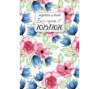 Agenda de Bord Professeur 2025-2026 A5: Planificateur de cours pour les enseignants | 12 mois d'août 2025 à juillet 2026 | Organiseur semainier et mensuel