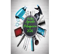Agenda de Citas 2026: Planificador diario 1 página por día para peluqueros, barberías y esteticistas. Horario de 8:00 a 21:00, con intervalos de 15, 30 y 45 minutos. 4 empleado. Formato A4.