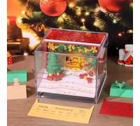 Agenda de escritorio 3D - Calendario de Adviento Arched 3D con cajas de descoser 2026 - Artesanía luminosa con Leds para Planificación, Organizador para Familia Adultos