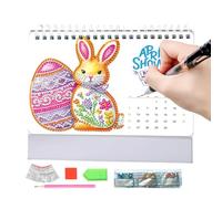 Agenda de escritorio de pie art de gemas 2026 - Calendario de oficina de 12 meses para planificar y decorar - Decoración creativa y planificador de gestión del tiempo personal para objetivos y citas