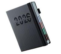 Agenda de escritura diaria 2026, cuaderno diario de cuero, plan de 365 días, registro de autodisciplina, horario de trabajo de gestión del tiempo, agenda organizadora semanal para el hogar y la