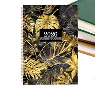 Agenda de Planificación 2026, Agenda De Flores Con Fecha, Planificador Mensual Calendario 2026 | para Planificación Escolar Aula Estudios Trabajo Reuniones Académicos Navidad Cumpleaños