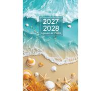 Agenda de Poche 2027-2028: Planificateur compact sur 2 ans, semaines commençant le lundi, avec contacts, dates importantes et notes