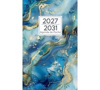 Agenda de Poche 2027-2031: Planificateur compact sur 5 ans, semaines commençant le lundi, avec contacts, dates importantes et notes