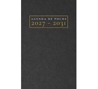 Agenda de Poche 2027-2031: Planificateur Mensuel 5 Ans, du Janvier 2027 à Décembre 2031, Format Compact 10,8 x 17 cm Avec Jours Fériés