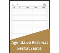 Agenda de Reservas Restaurante: Sin fecha Libro de registro de reservas de restaurantes para azafatas | Organizador de reservas para Restaurantes, Cafeterías, Hoteles, pizzerias.