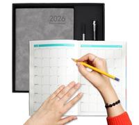 Agenda de trabajo planificador, agenda 2026 para trabajo y actividades, cuaderno A5 de diseño estético con tapa dura para cocina, estudio o gimnasio