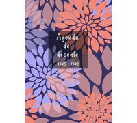 AGENDA DEL DOCENTE 2025-2026: Copertina Crisantemi A4