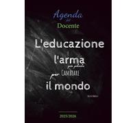 Agenda del Docente 2025/2026: Planner settimanale A4 con registro di classe • completo e pratico per la scuola secondaria • tema Citazione ispiratrice