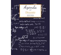 Agenda del Docente 2025/2026: Planner settimanale A4 con registro di classe • completo e pratico per la scuola secondaria • tema Formule matematiche
