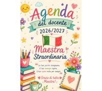 Agenda del docente 2026/2027: Registro del Professore 26/27 con Pianificazione Settimanale e Mensile
