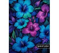 Agenda del profesor 2026-2027 A4: Planificador de clases semanal y mensual docente. Cuaderno profesorado Semana Vista. Libro para docentes. Idea de regalo para profesoras. Floral design