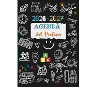 Agenda del profesor 2026 2027: Planificador semanal docente, cuaderno del profesor, primaria, secundaria o bachiller. Regalo para maestro. DIN A4