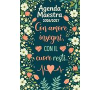 Agenda Della Maestra 2026/2027: Regalo maestre fine anno asilo, Pianificatore settimanale