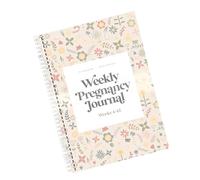 Agenda densa de embarazo con páginas espaciosas para registro semanal y diario de seguimiento del desarrollo del bebé