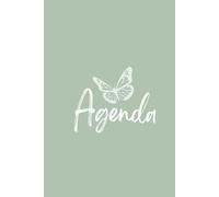 Agenda Dia Por Pagina tapa dura Semana Vista A5 cafe, organizacion practica Planner semanal A5 , 100 hojas.