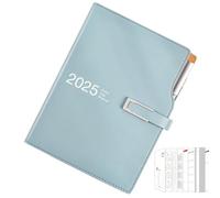 Agenda diaria 2025, agenda diaria A6, agenda 2025, cuaderno diario con bolígrafo, planificador semanal de citas, organizador de tareas, planificador de horarios, planificador de tareas diarias