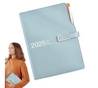 Agenda diaria 2025, agenda semanal A6, agenda 2025, libro de citas semanal, cuaderno diario con bolígrafo, planificador de tareas diarias, calendario planificador semanal, cuaderno de registro de