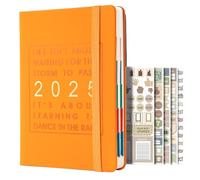 Agenda diaria 2025 de un día y una página, tu calendario de regalo definitivo, cubierta de piel sintética de enero a diciembre de 2025, diario con etiquetas de color para uso diario (#2)
