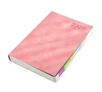Agenda diaria 2026, 360 páginas, tapa blanda, piel, diario diario académico 2026, cuaderno académico 2026, 21,6 x 14,5 cm, plan anual de piel sintética