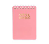 Agenda diaria 2026 A7 de bolsillo, diseño de encuadernación de bobina suave, organizador compacto, de escritura portátil, libro de planificación diario, notas de investigación, gestión de