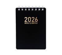 Agenda diaria 2026 A7 de bolsillo, diseño de encuadernación de bobina suave, organizador compacto, de escritura portátil, libro de planificación diario, notas de investigación, gestión de