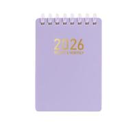 Agenda diaria 2026 A7 de bolsillo, diseño de espiral suave, diseño compacto de organizador, de escritura portátil | Diario de bocetos, libro de planificación, notas de investigación de