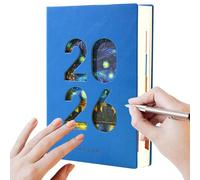 Agenda diaria 2026 - Con pestañas, cuaderno de 365 días de papel grueso - Agenda diaria 2026 con calendario | Para programación de citas, académica, hogar, oficina, escuela y