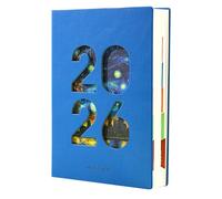 Agenda diaria 2026 - Cuaderno A5 de piel sintética de 8,27 pulgadas, agenda de 365 días con 400 páginas, elegante organizador para estudiantes, profesores y profesionales, oficina y viajes