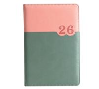 Agenda diaria 2026 de 360 páginas con fecha de piel suave, académica con colorido mensual para uso escolar, tareas diarias