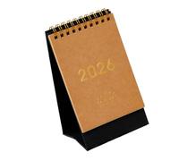 Agenda diaria 2026 para decoración del hogar, organizadores de escritorio, calendario mensual de escritorio de piel sintética