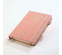 Agenda diaria 2026, piel sintética A5, página al día, enero a diciembre de 2026, pestañas mensuales, paneles laterales coloridos, color negro (b)