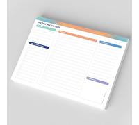 Agenda diaria A5, 50 hojas sin fecha, organizador con prioridades, lista de tareas, horario, notas y logros, planificador de escritorio compacto para el hogar, la escuela y la oficina (Français)