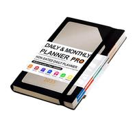 Agenda diaria, agenda 2025, A5, para gestión del tiempo, agenda semanal de 180 hojas, organizador de calendario, para hacer planes, planificador de tareas para uso personal y profesional, horario