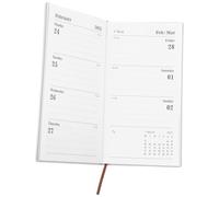 Agenda Diaria Anual de PU y Papel Diseño Sencillo y Ligero | Páginas Fáciles de Pasar, Notas Localizables, Estilo Delicado y Moderno, Formato Anual para Uso Diario