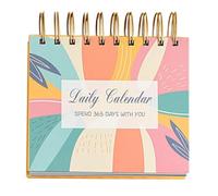 Agenda diaria - Calendario de escritorio 2025, confirmación diaria con citas motivacionales, mesa estética con diseño elegante, accesorios de escritorio, calendario para amigos, familia