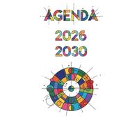 AGENDA DIARIA COLORES 2026-2030 - Planificador diario de 5 años (de enero 2026 a diciembre 2030) - Tamaño A5 (15x23cm) - Tapa dura - Calendario, ... anual, seguimiento de hábitos y mucho más