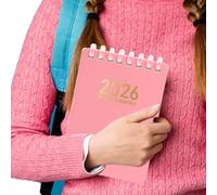 Agenda diaria | Cuaderno anillado 2026, tamaño de bolsillo, cuaderno de trabajo A7 para la escuela, planificación, trabajo, diario, investigación, enfermería, escritura, estudio