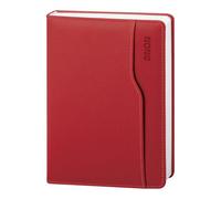 Agenda diaria organizador 2026 cm 15 x 21 cm cerrada, enero-diciembre 2026, diario un día por página, multilingüe agenda 202. (Rojo)