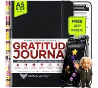 Agenda diaria para la ley de la atracción: calendario y diario de gratitudes para aumentar la productividad, la felicidad y la gestión del tiempo Undated Deluxe Daily negro clásico