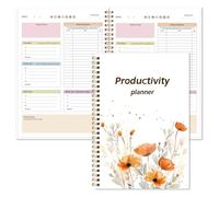 Agenda diaria para TDAH para adultos, hombres y mujeres - Agenda diaria de productividad sin fecha para TDAH para neurodivergente, organización, gestión de tareas, diario enfocado con tapa dura y