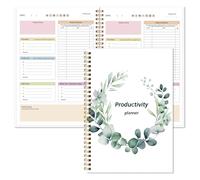 Agenda diaria para TDAH para adultos, hombres y mujeres - Agenda diaria de productividad sin fecha para TDAH para neurodivergente, organización, gestión de tareas, diario enfocado con tapa dura y